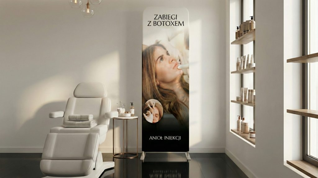 Ścianka do salonu beauty