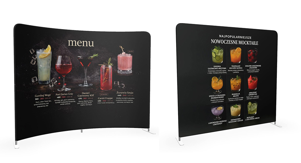 ścianka reklamowa dla barmana