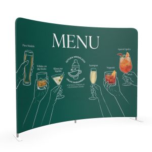 Ścianka reklamowa tekstylna łukowa