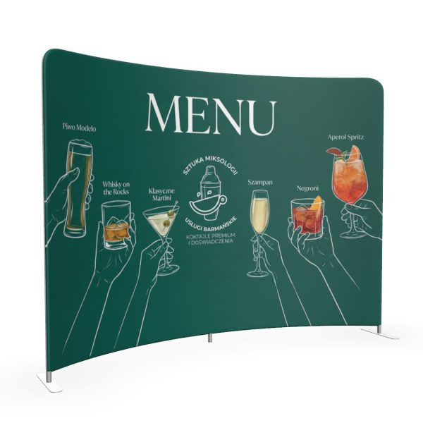 Ścianka reklamowa tekstylna łukowa