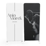 Ścianka reklamowa weselna z personalizacją z imionami pary młodej