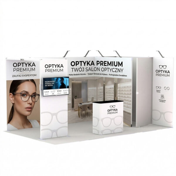 15m2-stoisko-okulistyczne stoisko targowe 15m2